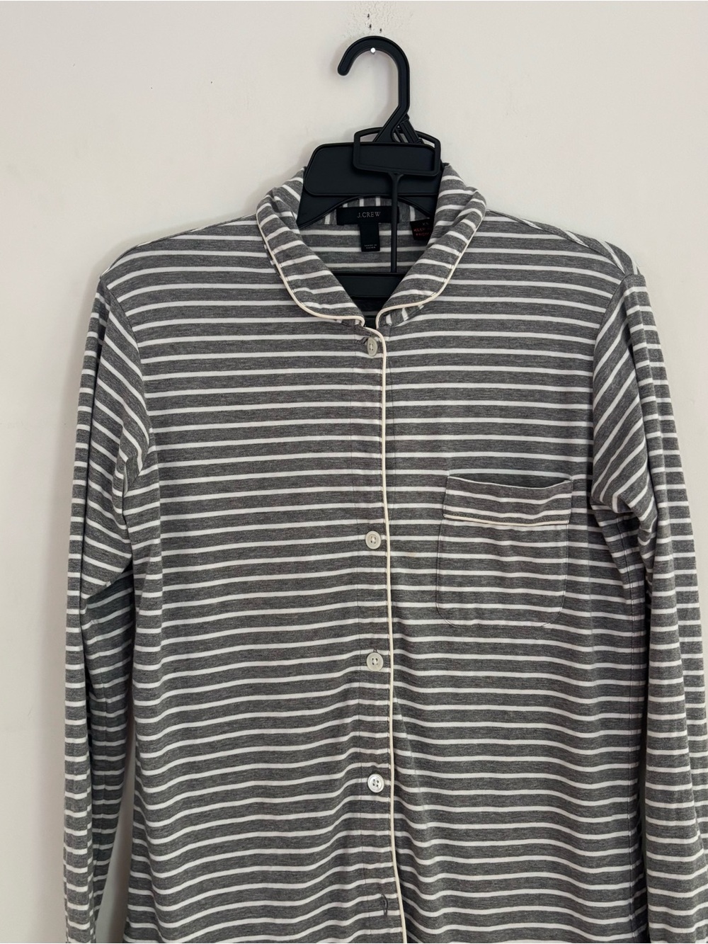 J. Crew Gray Striped Pajama Set XS - Picture 3 of 13